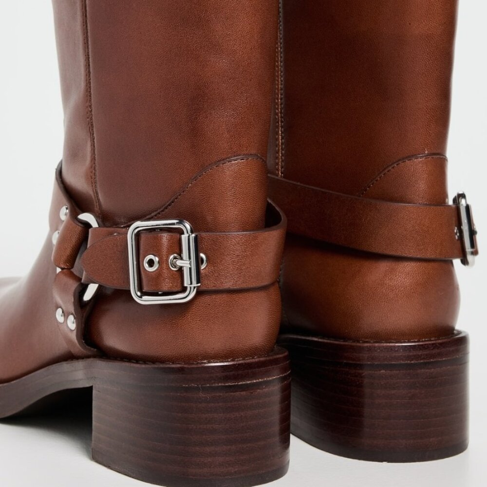 Reformation Francesca Moto Boot — Cavalier Leather (Brown) | Size 7 | NIB | Rare - Picture 4 of 4